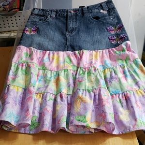 Sz 12 new Butterfly ruffled skirt handmade